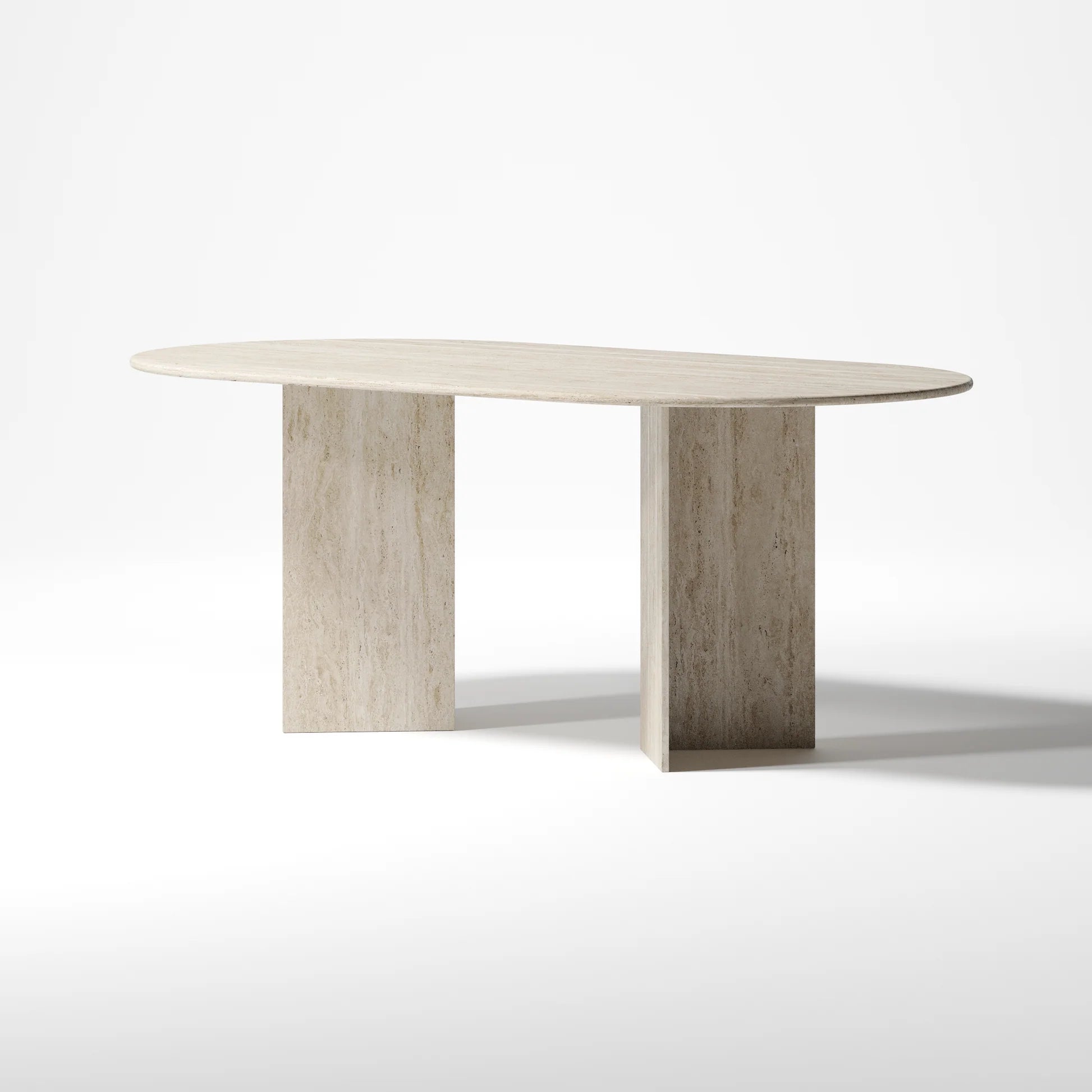Verve Dining Table - Travertine Filled