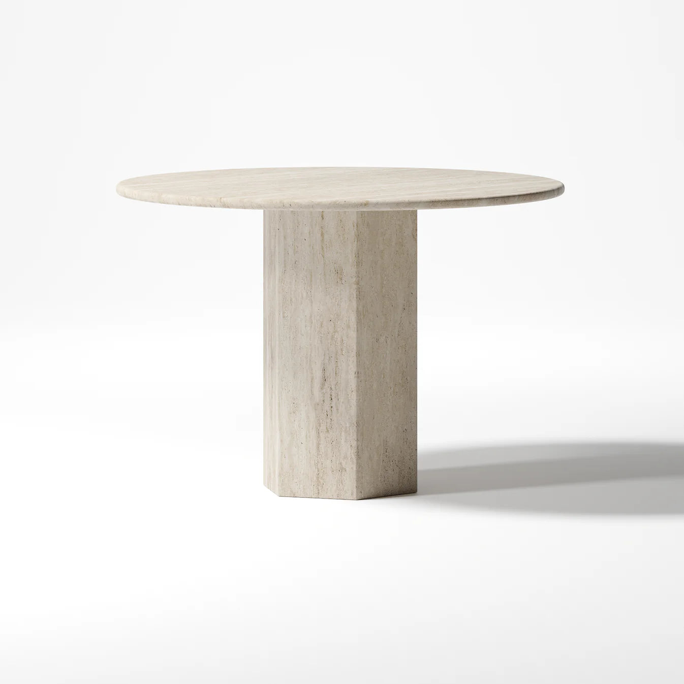 Axiom Dining Table - Travertine Filled