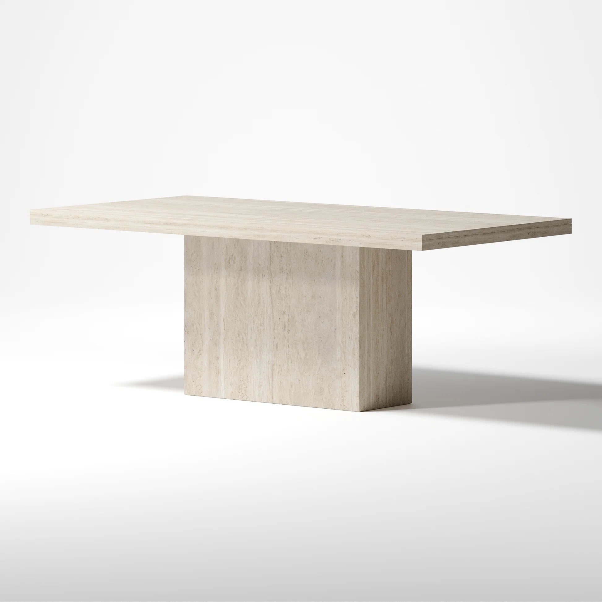Venux Dining Table - Travertine Filled