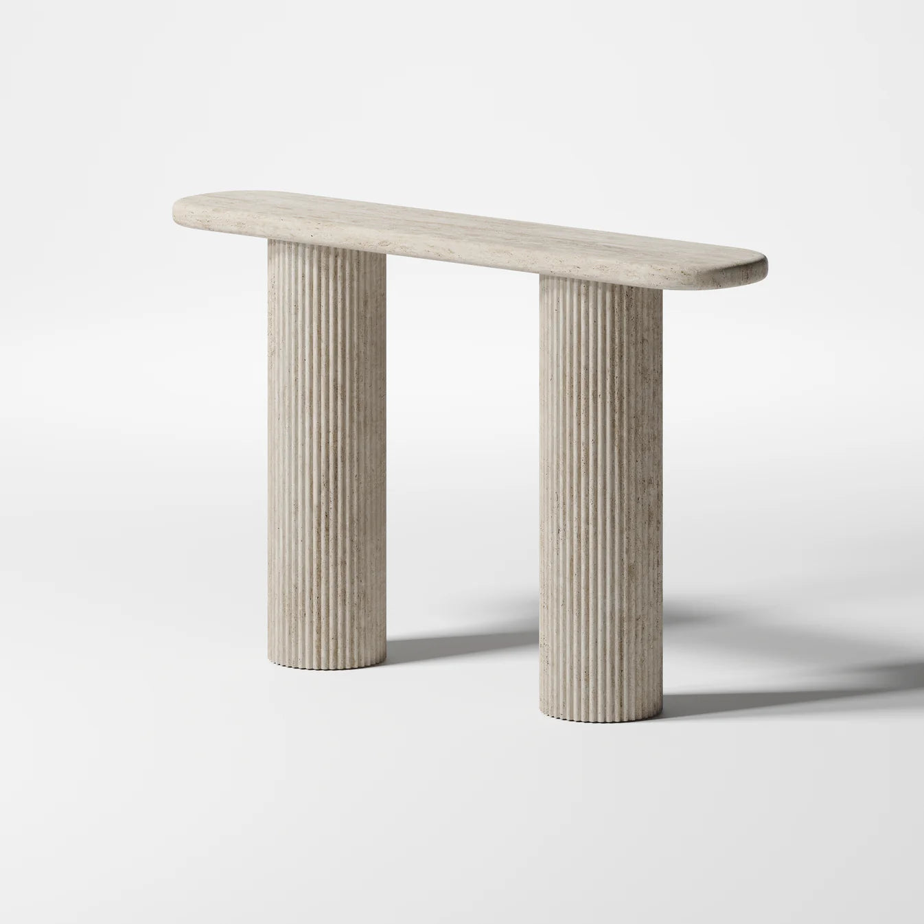 Kaya Console Table - Travertine Filled