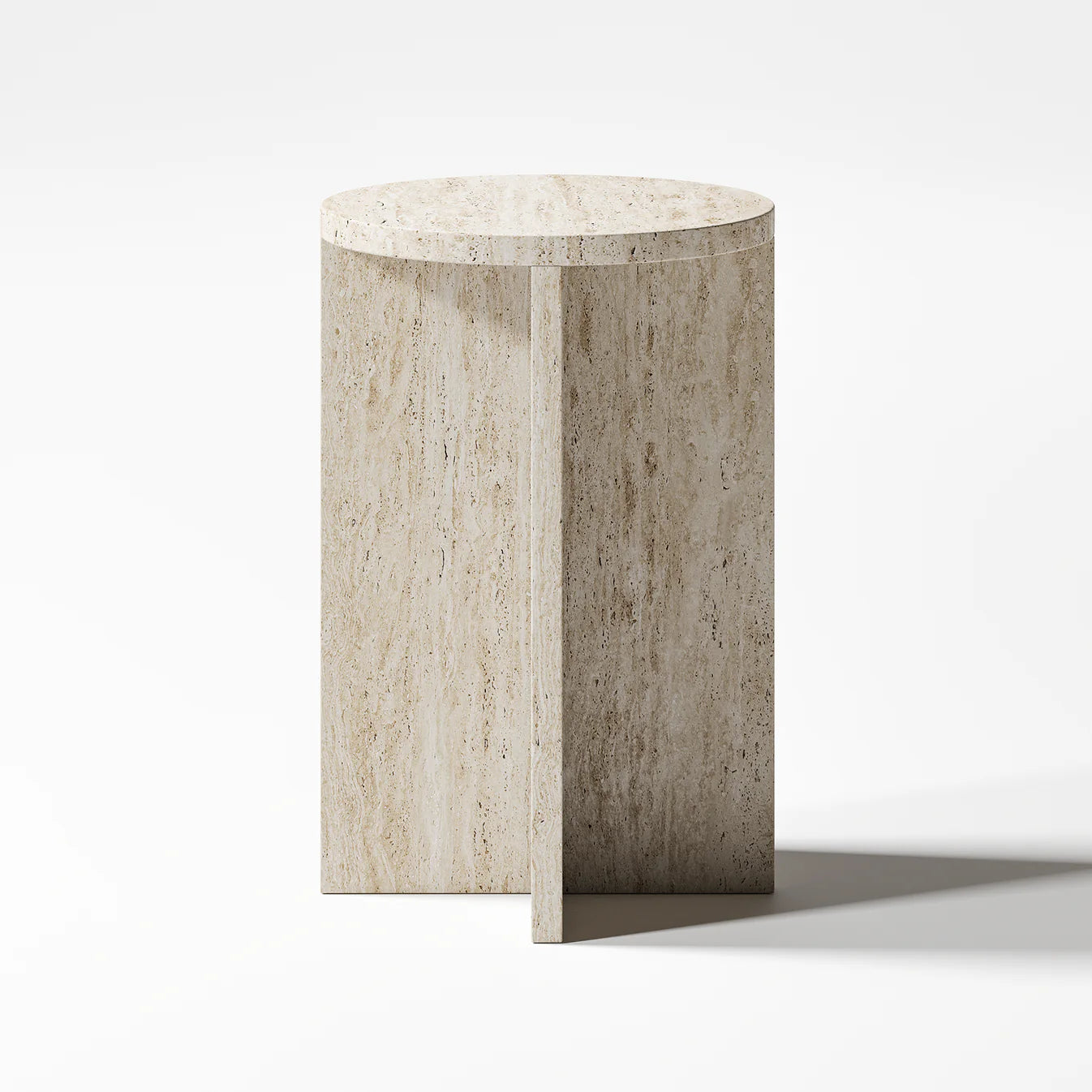 Ria Side Table - Travertine Filled