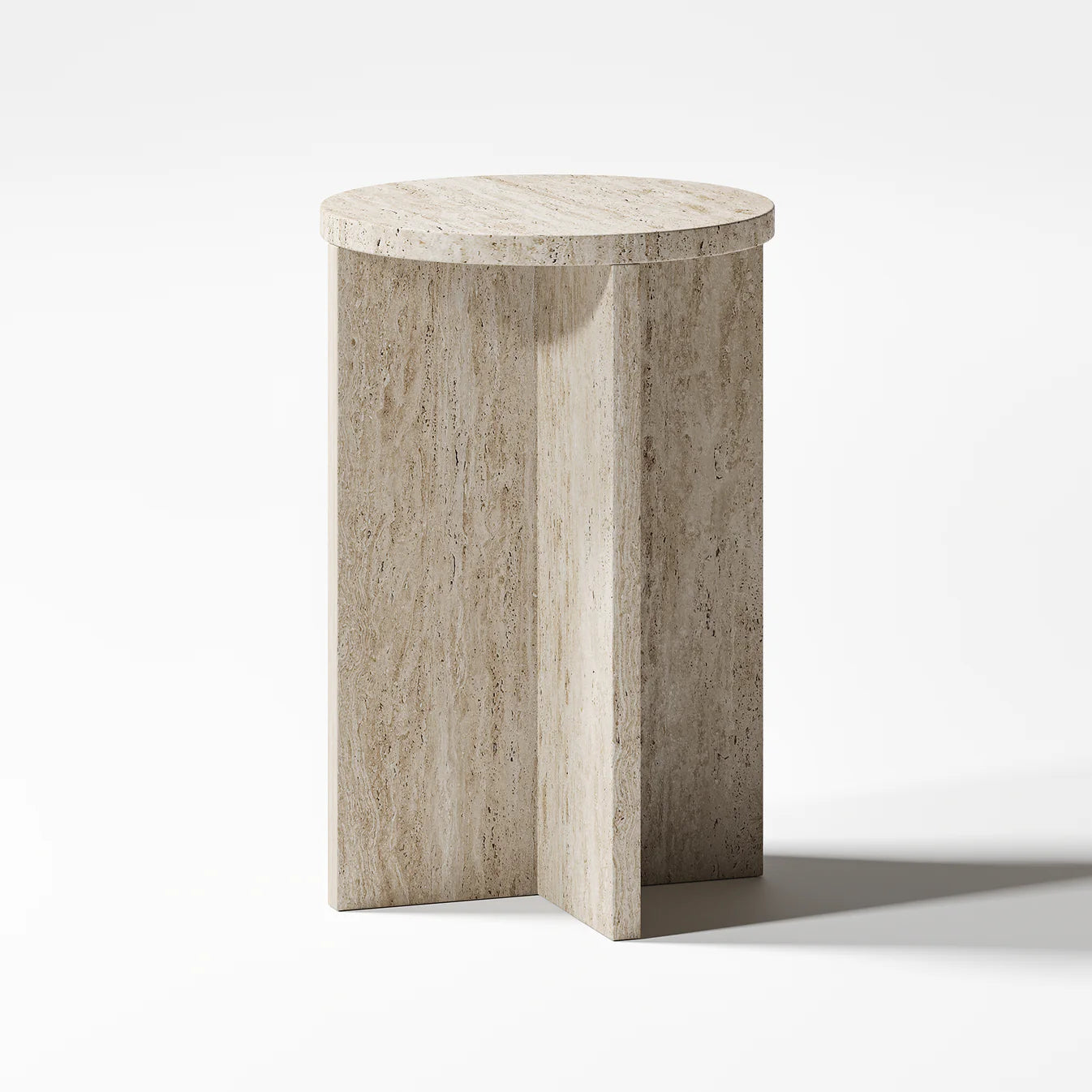Ria Side Table - Travertine Filled