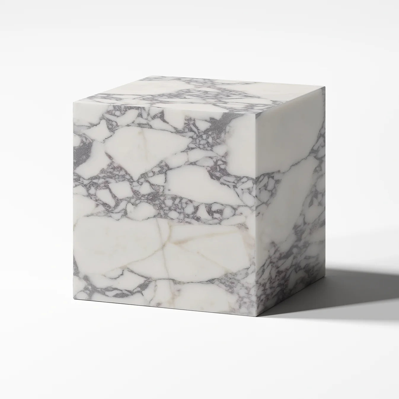 Aura Cube Side Table - Calacatta Viola