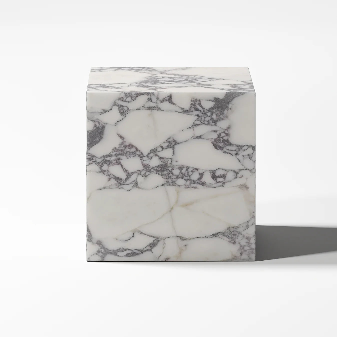 Aura Cube Side Table - Calacatta Viola